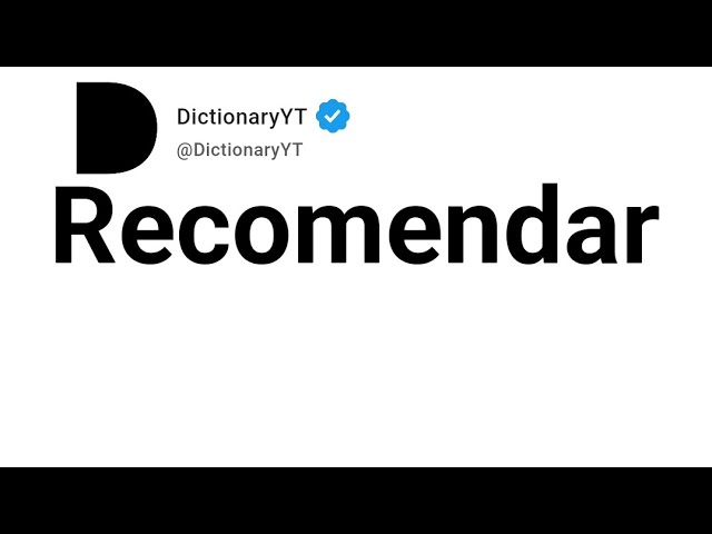 Recommend Meaning in Portuguese