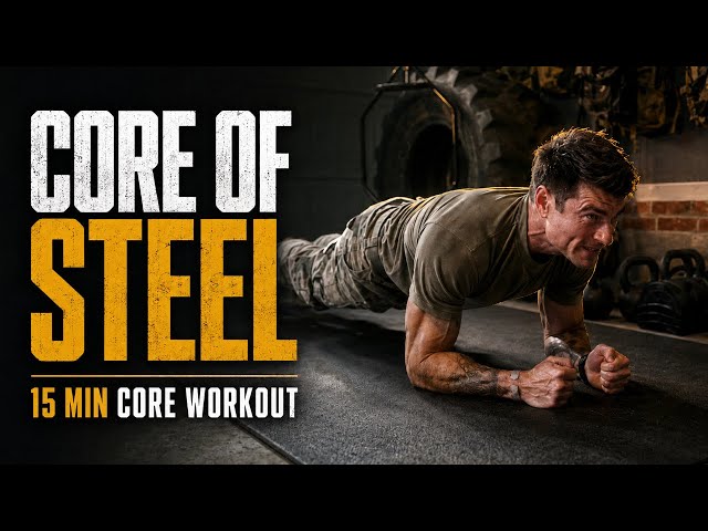 15-Minute Military Calisthenics Core Workout | No Equipment, Follow Along