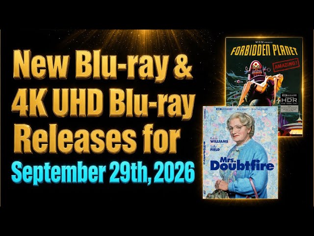 New Blu-ray & 4K UHD Blu-ray Releases for September 29th, 2026! 