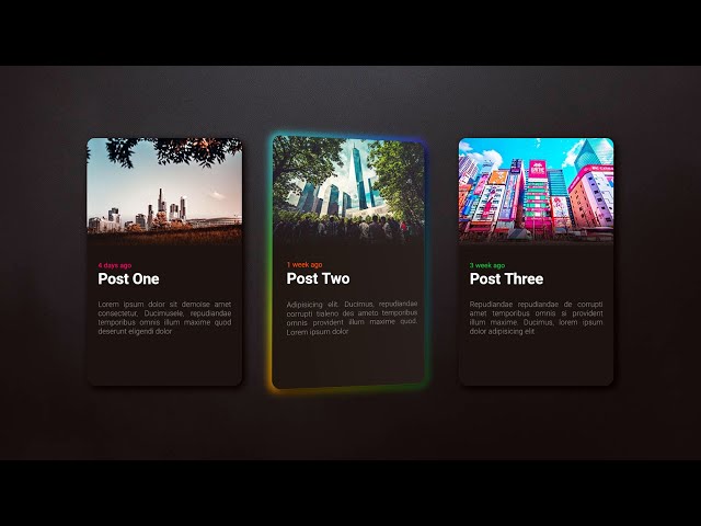CSS 3D Card Design with RGB Effect Tutorial