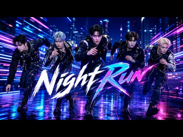 Night Run | Dark Neon K-POP Boy Group Song | 다크 네온 K-POP 보이그룹 노래