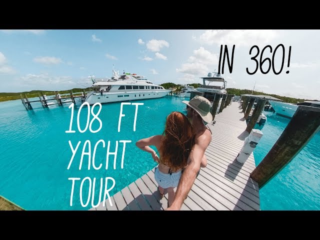 108 foot YACHT tour in 360 degrees!
