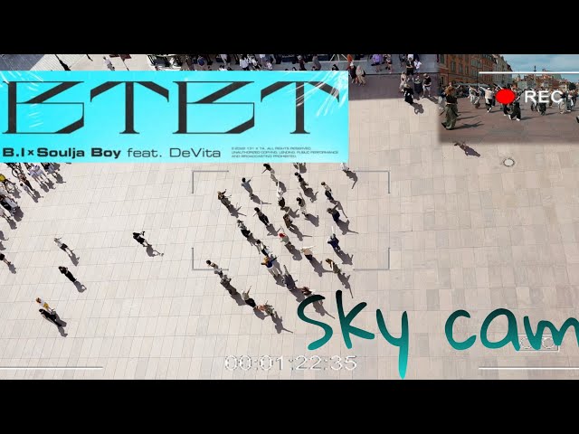 [KPOP IN PUBLIC|Poland|ONETAKE] B.I X Soulja Boy 'BTBT'(Feat. DeVita) SKYCAM [cover by Cerberus DC]