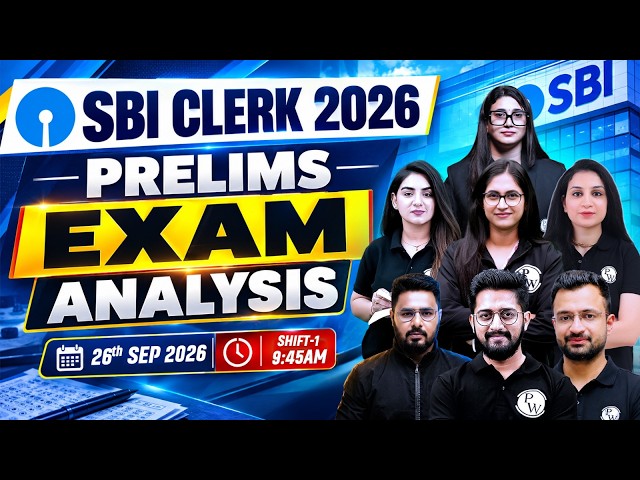 SBI Clerk Prelims 2026 🔥 Exam Analysis | 26th September Shift 1 | Difficulty, Attempts & Questions