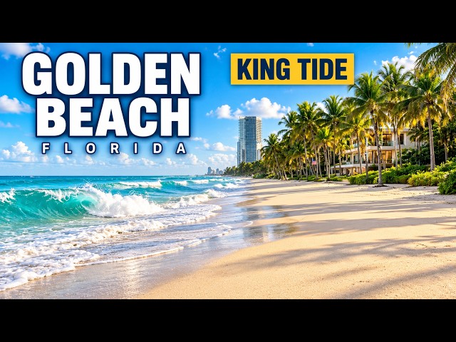 Golden Beach Florida Beach Walk | King Tide, Waves & Oceanfront Mansions
