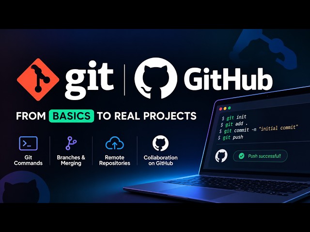 Git & GitHub Full Course for Beginners | Learn Git, GitHub, Branches & Real Projects