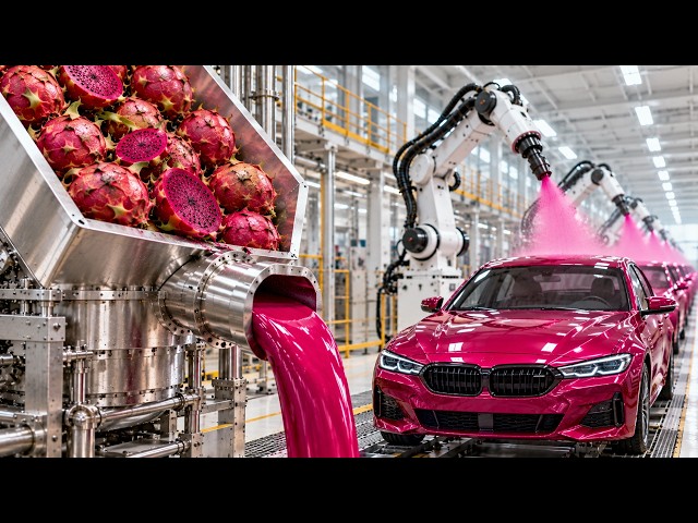 Inside The Factory Turning Dragon Fruit Pigment Into Luxury Car Paint | Full Process