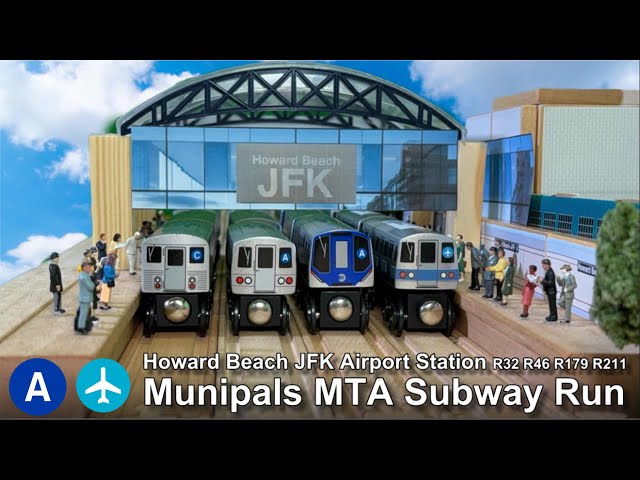 Munipals MTA Howard Beach JFK Airport Subway Run + "Train To The Plane" Ad R46 R32 R211 R179
