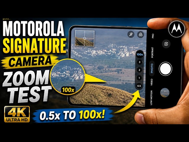 Motorola Signature Full Camera Zoom Test (0.5x, 1x, 2x, 3x, 6x, 50x, 100x) - 4K