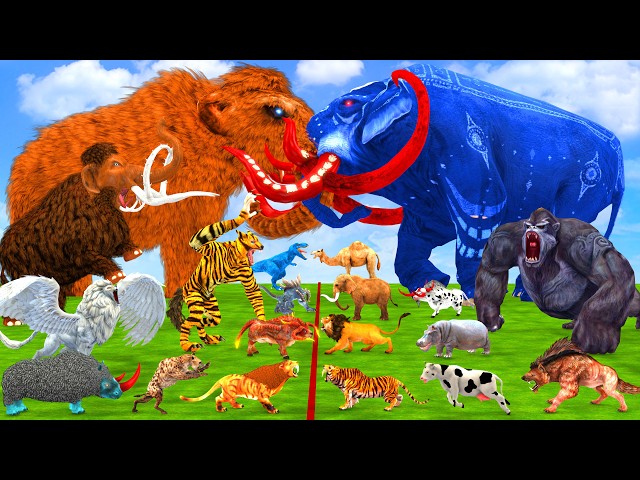 Animal Epic Battle CENOZOIC BEASTS VS Prehistoric Animals Size Animal Revolt Battle Simulator
