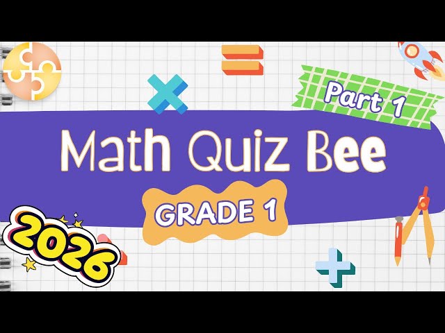 2026 Math Quiz Bee for Grade 1 | Part 1 | Quiz by brainYs