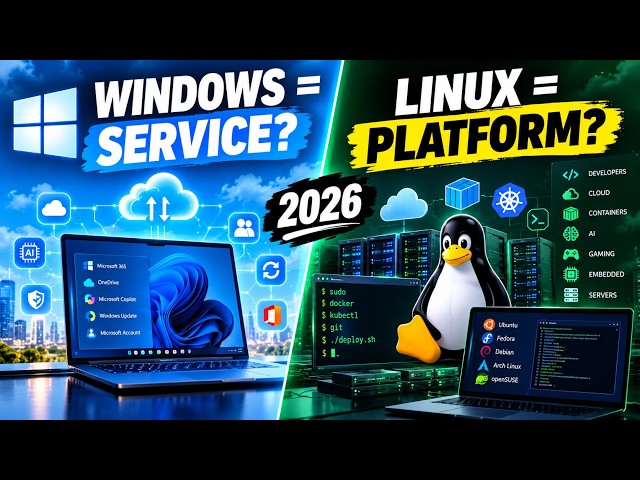 Windows Is Becoming a Service, Linux Is Becoming a Platform (2026) | The Future of Operating Systems