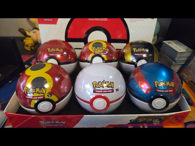 Pokémon TCG Q4 Pokeball Tins Display Opening!