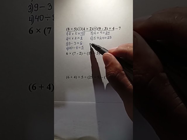 Can You Solve This 7-Operation Math Problem? | Step by Step #maths #mathematics #mathstricks #mathas