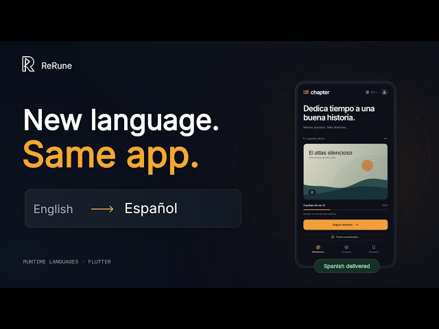 Add a language to your Flutter app without a new release | ReRune