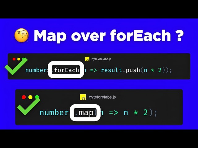 JavaScript map() vs forEach() — Which One Should You Use #javascript #javascripttutorial