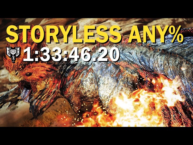 MH Wilds Storyless Any% Speedrun with Charge Blade in 1:33:46.20!