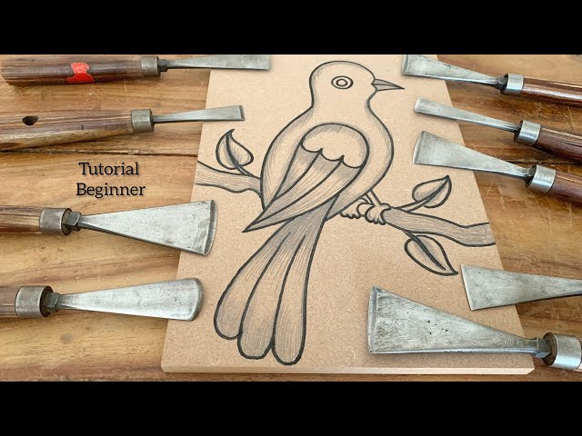 Simple super steps to whittling a Bird , tutorial for beginners ideas 