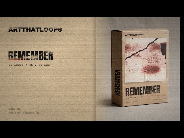 Remember — 10 Minutes of Seamless VJ Loops · Candles & Torn Paper · 1080p