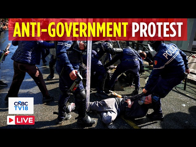 Albania Protests LIVE: Anti-Government Protest by Students in Tirana | Riot Police vs Students |N18G