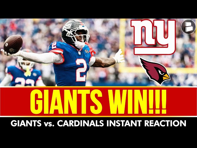 🚨GIANTS vs. CARDINALS INSTANT REACTION 🚨Giants Win In Improbable Fashion AGAIN | NY Giants News
