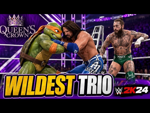 Michelangelo Faces Post Malone and AJ Styles?! | WWE 2K24