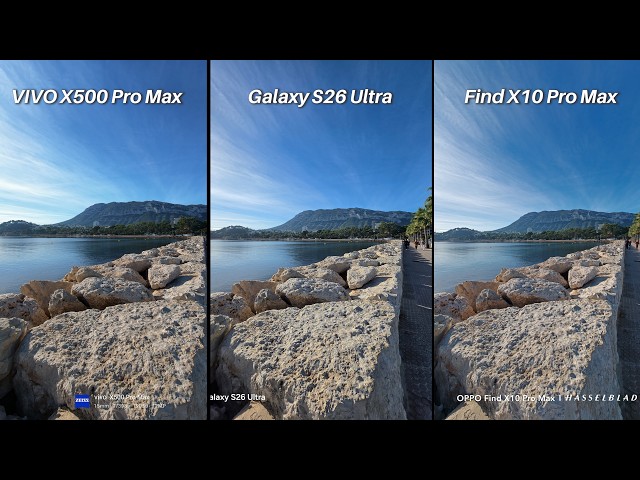 VIVO X500 Pro Max Vs Galaxy S26 Ultra Vs OPPO Find X10 Pro Max Camera Comparison
