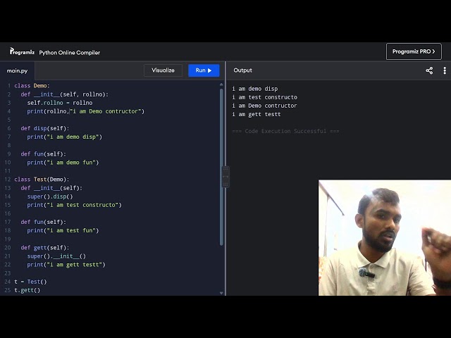 Super And Self Key Word In Python In Hindi