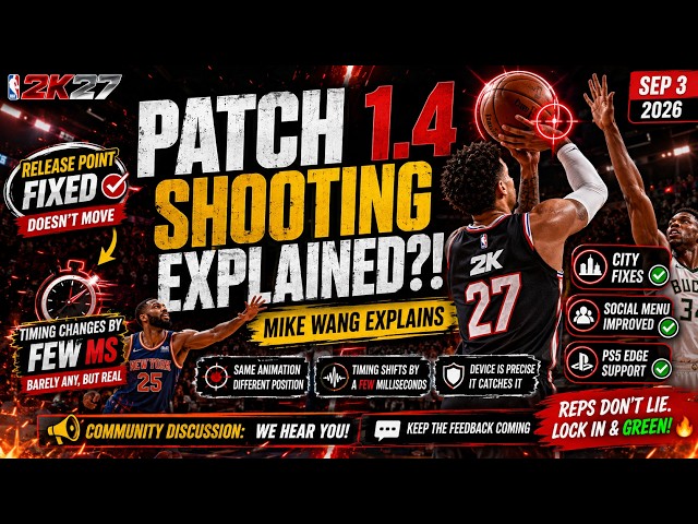 NBA 2K27 PATCH 1.4 IS HERE! MIKE WANG EXPLAINS WHY YOUR JUMPSHOT FEELS DIFFERENT