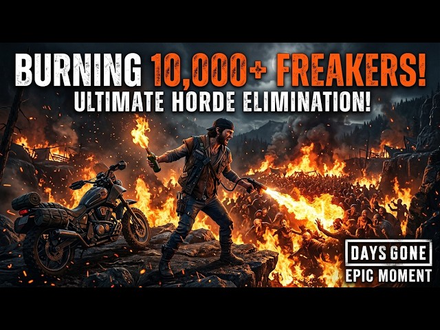 I SET THE ENTIRE FREAKER HORDE ON FIRE!!! #daysgone #shorts #gaming #zombie