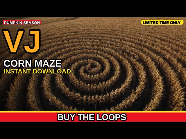 Corn Maze Overhead Pumpkin Season VJ Loop by Chromatomorphosis