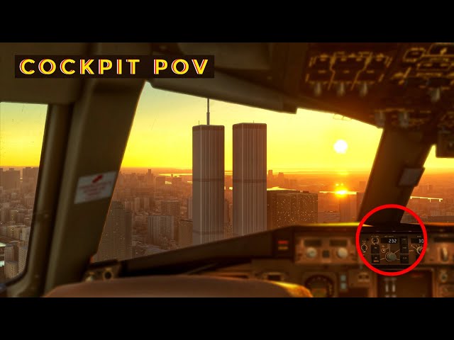 9-11 Cockpit Fixed CAMERA 1 Crucial Moments Reconstruction | The First Flight | Microsoft Simulator