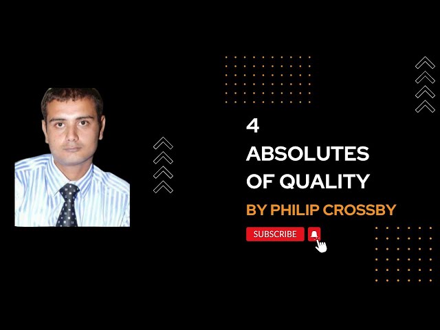 4 Absolutes of Quality | Philip Crossby | Crossby Quality Philosophy | Crossby | Hindi Tutorial