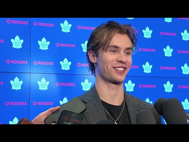 Gavin McKenna Post Game Media Availability Maple Leafs vs Sharks | October 19, 2026
