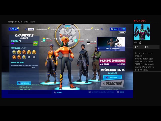 Écran partager avec mon frère(fortnite)