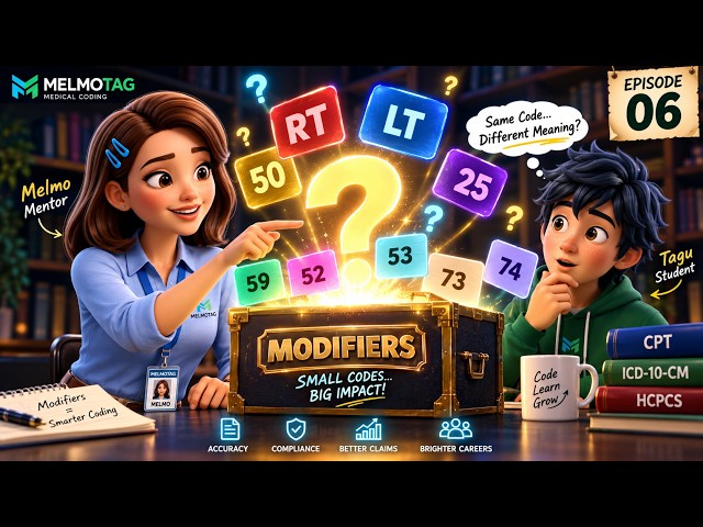 CPT Modifiers Explained | RT, LT, 25, 50, 52, 53, 59, 73 & 74 | Medical Coding EP 06