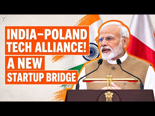 PM Modi Ji on India-Poland Tech Cooperation | Startup Bridge, AI & Cybersecurity | BJP