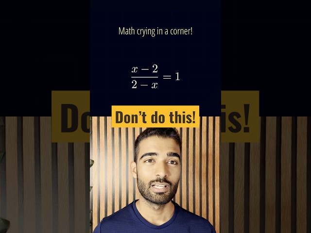 How not to solve problems! #maths