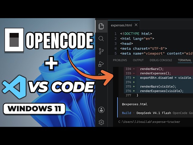 OpenCode in VS Code on Windows 11 - Installation & Usage Guide (2026)