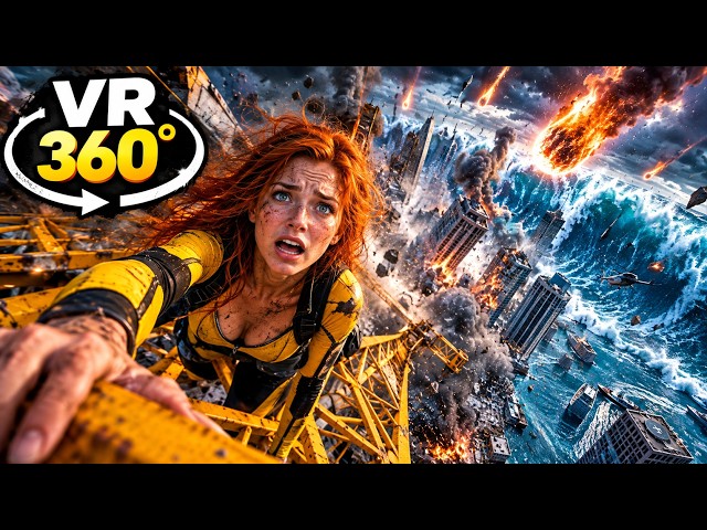 VR 360 Tsunami Chases You Through the City — Then the Elevator Drops