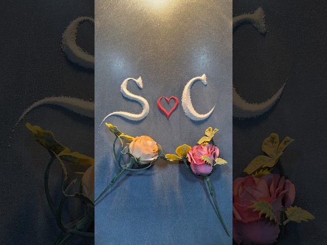 S❤️C | beautifully written with sand | satisfying sand calligraphy & relaxing ASMR  #asmr #art #s