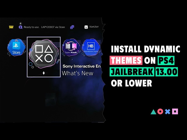 Install Dynamic Themes on PS4 Jailbreak 13.00 or Lower