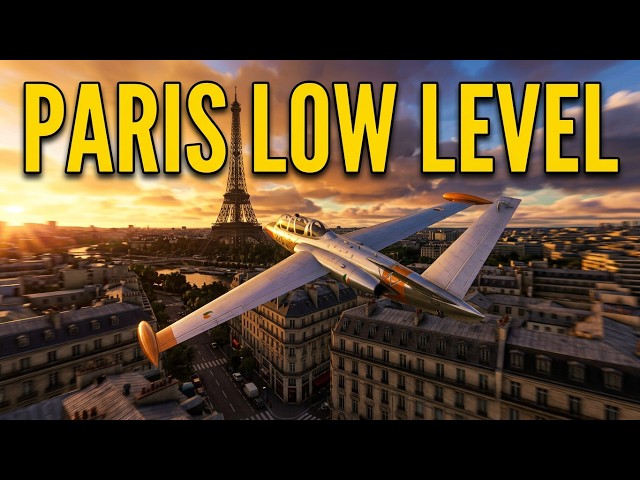 Paris from Above: Low-Level Jet Run in the Fouga  MSFS2020