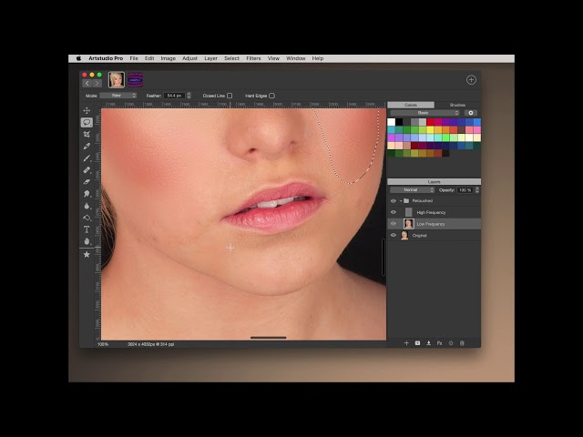 Frequency Separation Retouching in Artstudio Pro