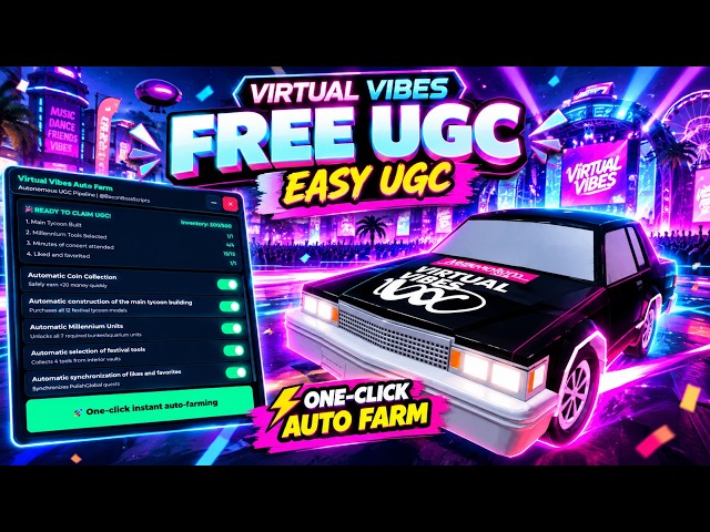 [FREE UGC] Virtual Vibes Festival! OP SCRIPT (INSTANT UGC) | *PASTEBIN*