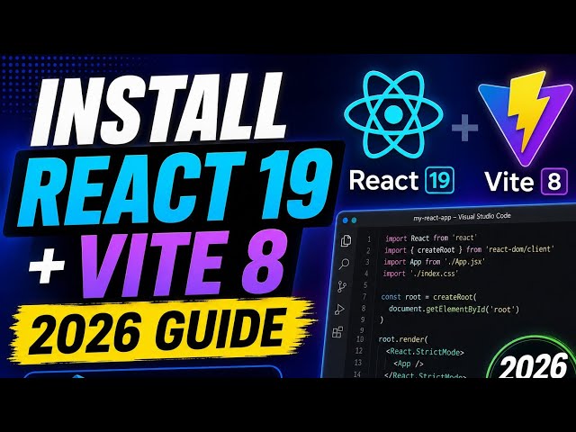 Install React 19 + Vite 8 in 2 Minutes 🚀 | 2026