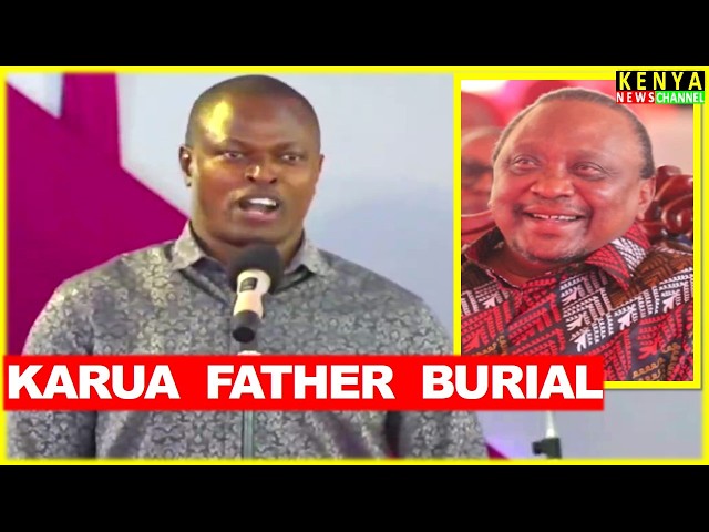 Ndindi Nyoro impresses Uhuru Kenyatta with Powerful speech at Karua father burial with Sifuna