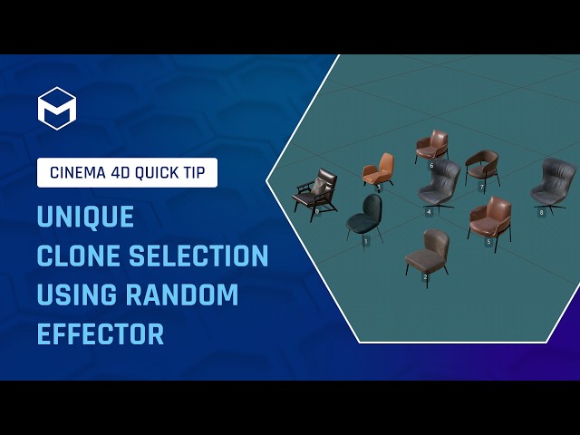 #C4DQuickTip 235: Unique Clone Selection Using Random Effector in Cinema 4D