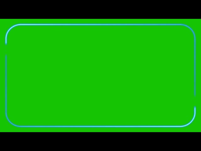 Blue Neon Border Green Screen Overlay Motion Graphics 4K 30fps Copyright Free