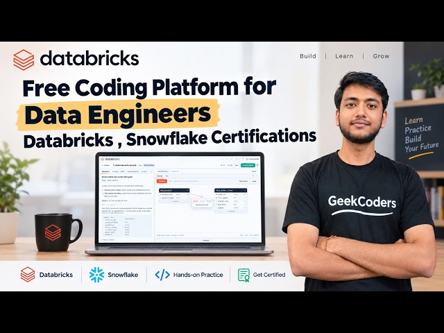 Free Coding Platform for Data Engineers | Databricks, Snowflake certifications |